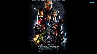 Marvel Avengers poster, The Avengers, Tony Stark, Captain America, Black Widow