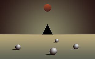 white and red balls illustration