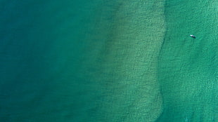 top view photography of ocean HD wallpaper