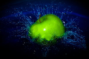 green apple closeup photo HD wallpaper