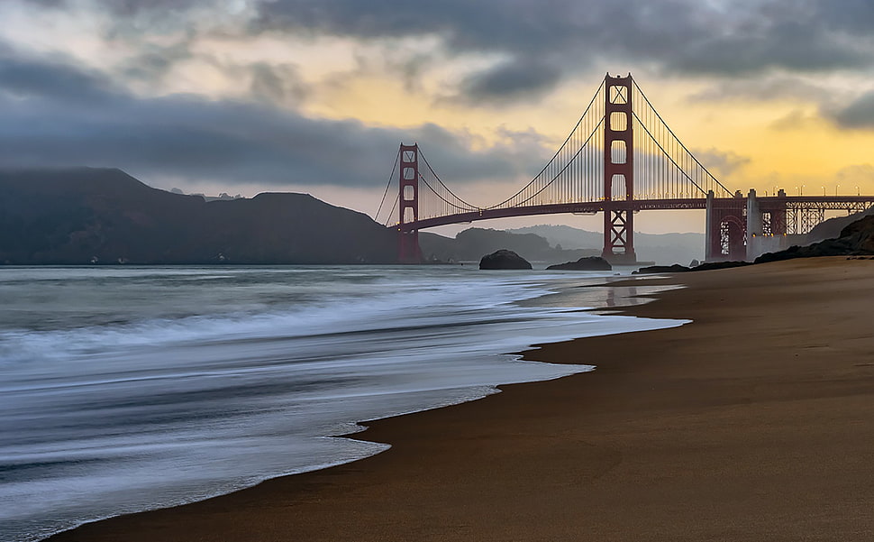 Golden Bridge, San Francisco California, San Francisco, USA, Golden Gate Bridge, bridge HD wallpaper
