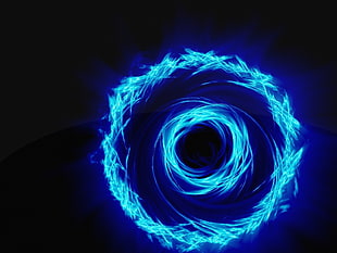 blue spiral light photography HD wallpaper