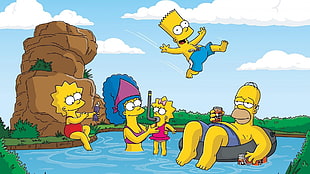 The Simpsons wallpaper, The Simpsons, Lisa Simpson, Bart Simpson, Homer Simpson HD wallpaper