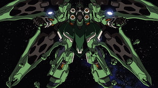 green and black Gundam illustration, Mobile Suit Gundam, Kchatrya, Marida Cruz