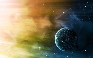 planet wallpaper, planet, space, space art, digital art HD wallpaper