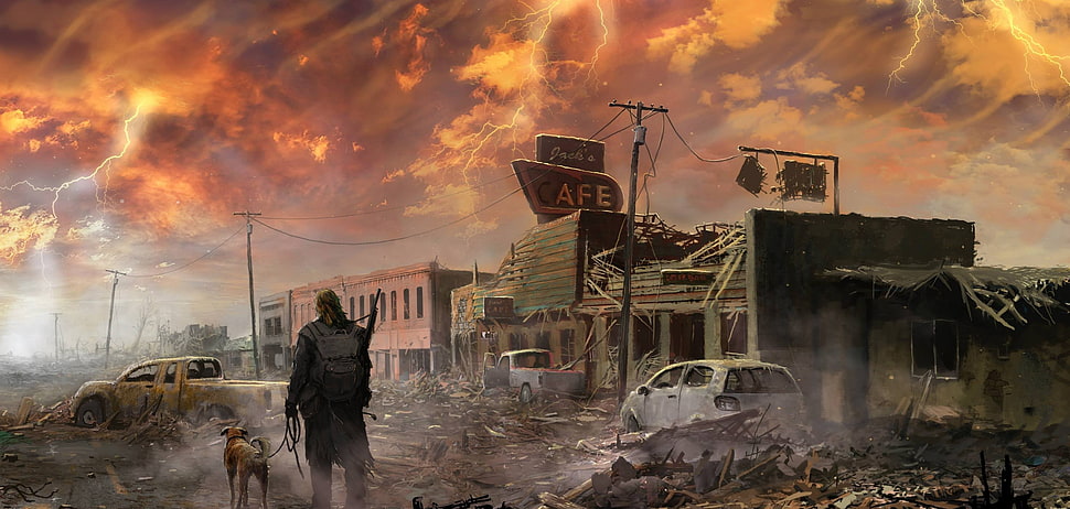 game application digital wallpaper, artwork, apocalyptic, digital art, science fiction HD wallpaper