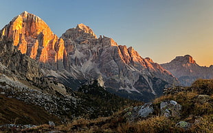 photography of mountain during sunset