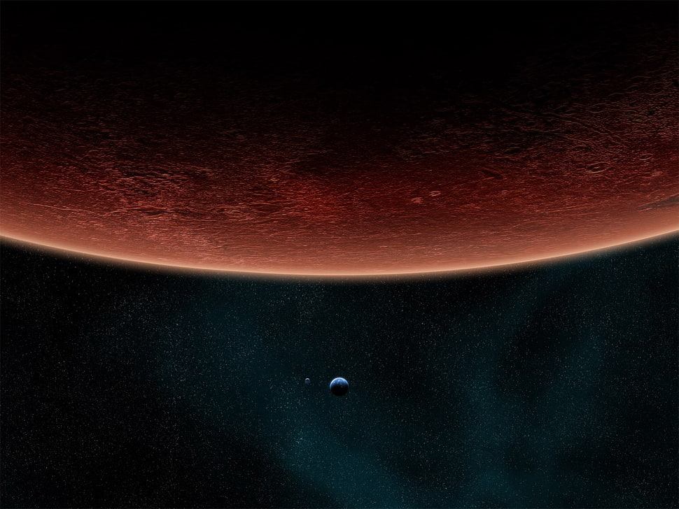 brown and black wooden board, space, Andromeda HD wallpaper