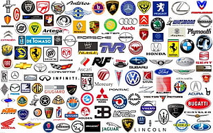 assorted car logos