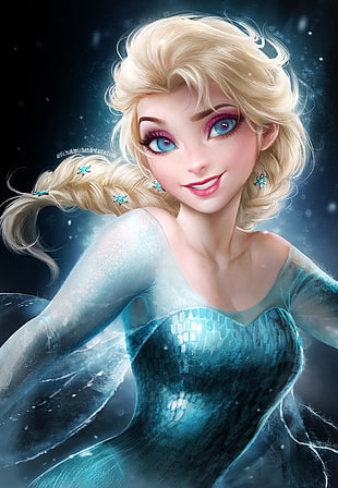 Disney Frozen Elsa illustration HD wallpaper