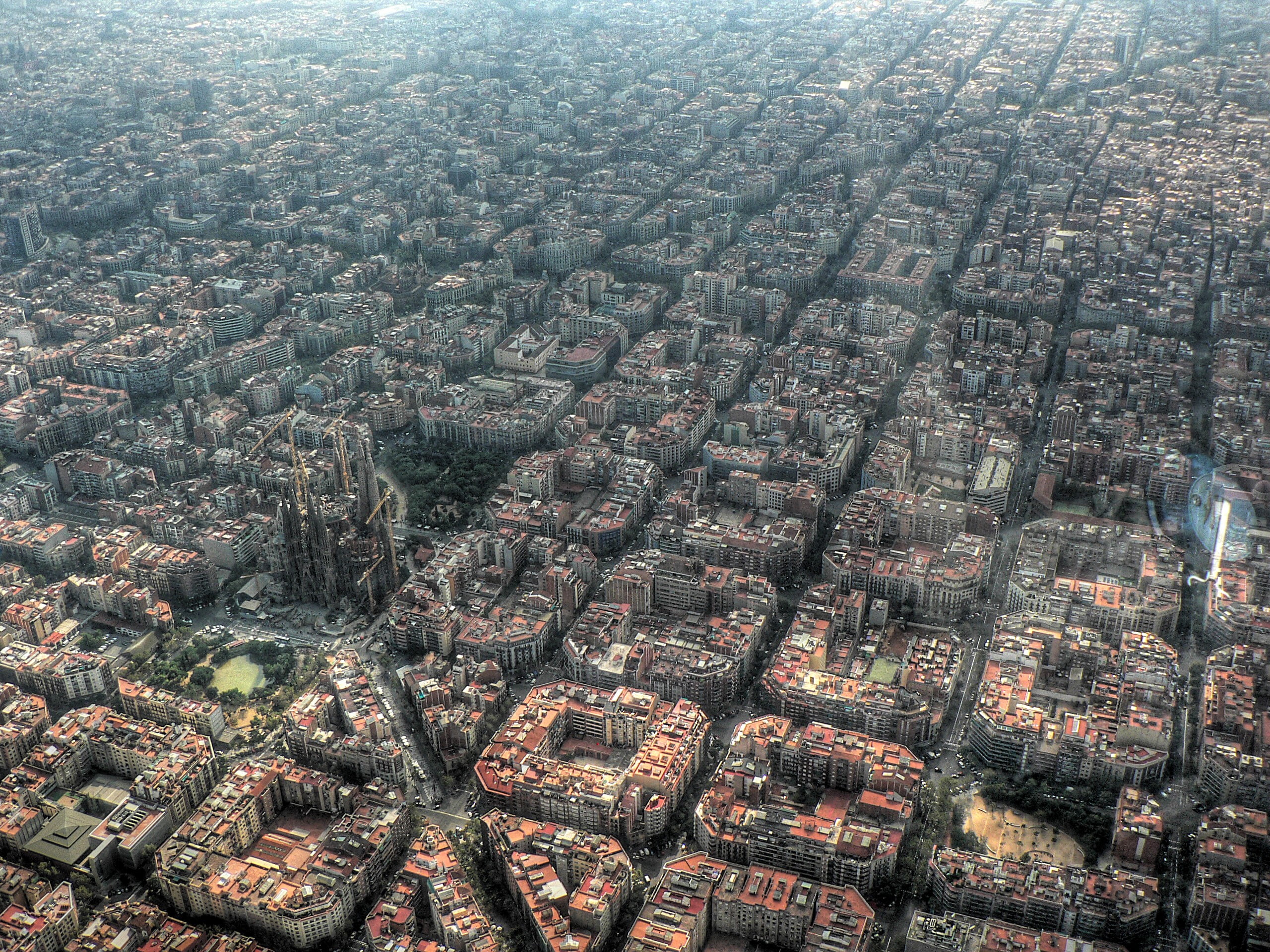 aerial photo of city