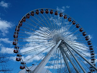 gray Ferris wheel, Ferris wheel, Amusement, Entertainment