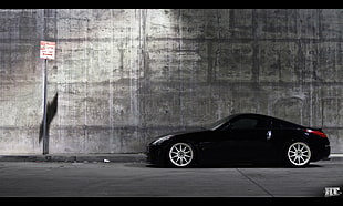 black coupe, car, machine, Nissan 350Z