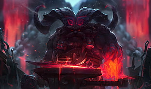 demon character illustration, Ornn (League Of Legends), League of Legends
