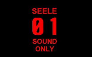 Seele 01 Sound Only text, Neon Genesis Evangelion HD wallpaper