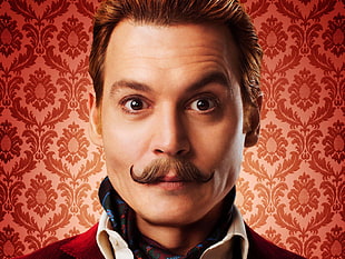 portrait photo of man with mustache HD wallpaper