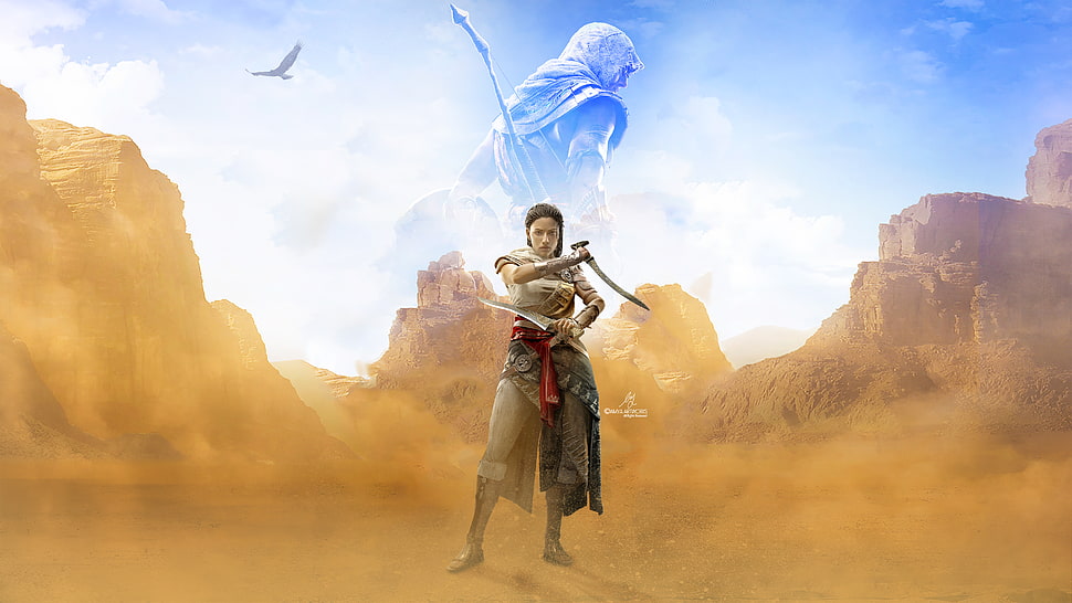 Aya, Assassin's Creed: Origins, Artwork, 4K HD wallpaper
