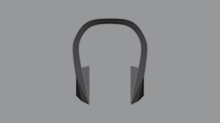 gray headphones illustration, vector, music, headphones