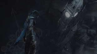character standing near ship digital wallpaper, Thief, video games, ninjas, clocktowers