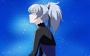 female with white hair anime character