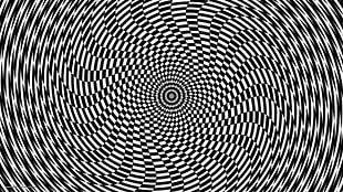 optical illusion, digital art, monochrome