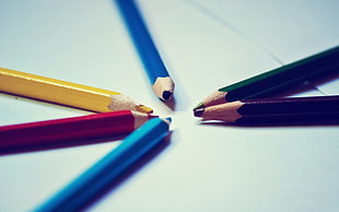 photo of several of color pencils HD wallpaper