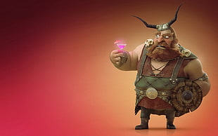 How to Train Your Dragon character illustration, Vikings, cocktails, simple background