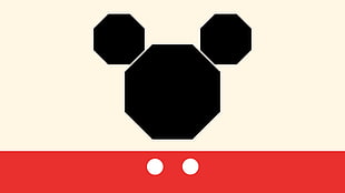 Mickey Mouse wallpaper, Mickey Mouse, simple, simple background, minimalism