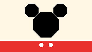 Mickey Mouse wallpaper, Mickey Mouse, simple, simple background, minimalism