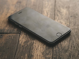 black iPhone 7, iPhone, wood, 7s HD wallpaper