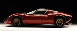 red sports car, car, Alfa Romeo