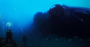 underwater photography of diver digital wallpaper, divers, underwater, wreck