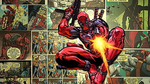 Deadpool illustration, Deadpool, superhero, Marvel Comics