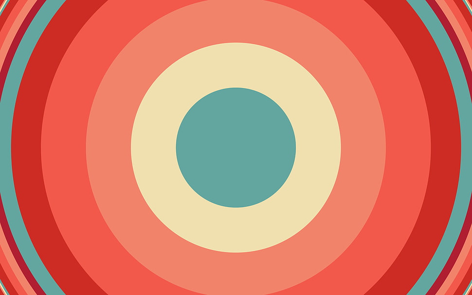 multicolored bullseye, pattern HD wallpaper
