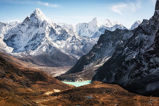gray rock mountains, Nepal, nature, landscape, mountains