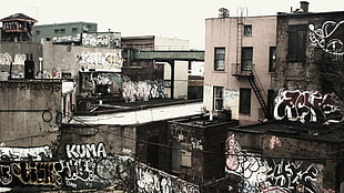 brown concrete building, ghetto, city HD wallpaper