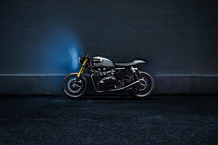 black and gray standard motorcycle HD wallpaper