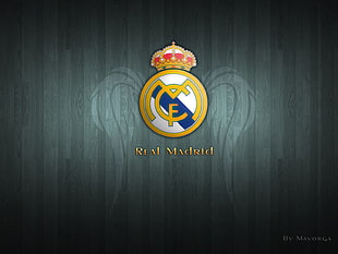 Real Madrid CF logo, Real Madrid, soccer, sport 