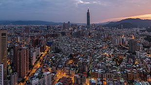 gray high-rise building structures, Taipei, Taipei 101, Taiwan, city