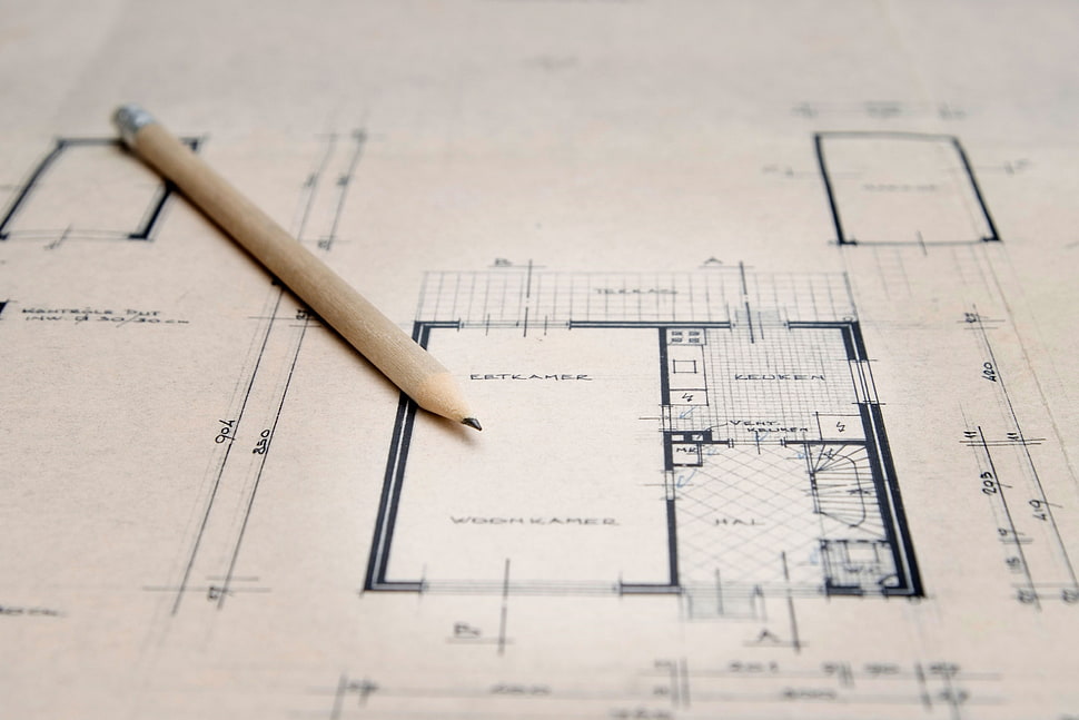 beige pencil on sketch HD wallpaper