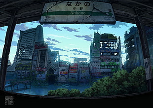 Nakano Broadway, Japan, anime, landscape, apocalyptic