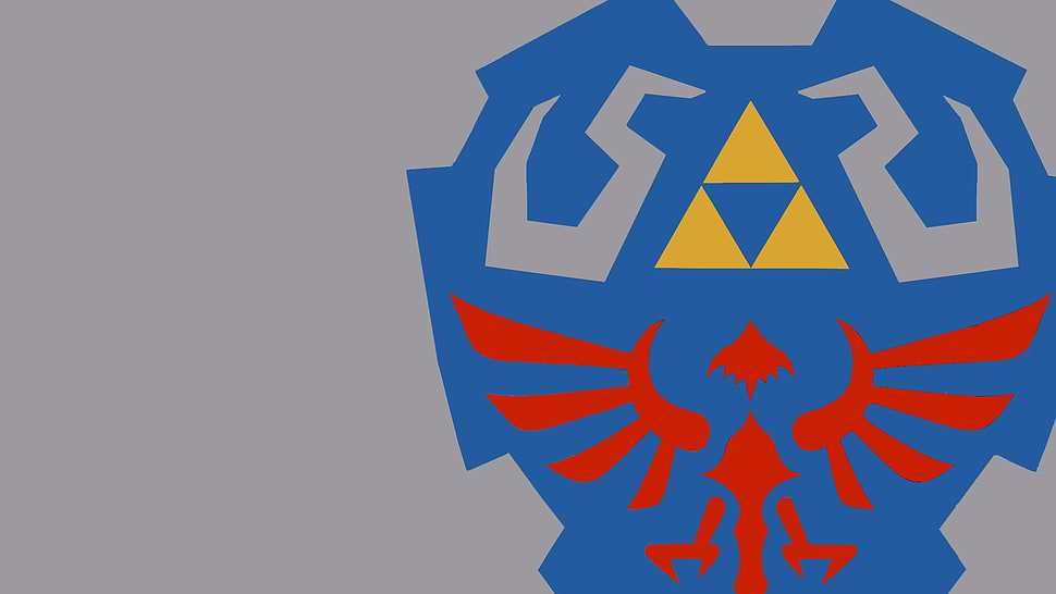 Legend of Zelda shield artwork, Triforce, Hylian Shield, video games, The Legend of Zelda HD wallpaper