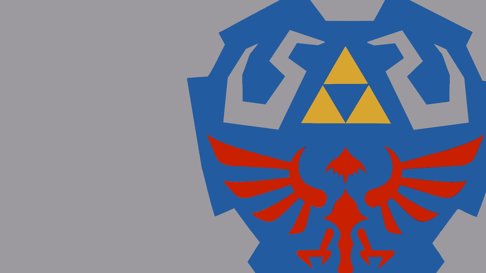 Legend of Zelda shield artwork, Triforce, Hylian Shield, video games, The Legend of Zelda