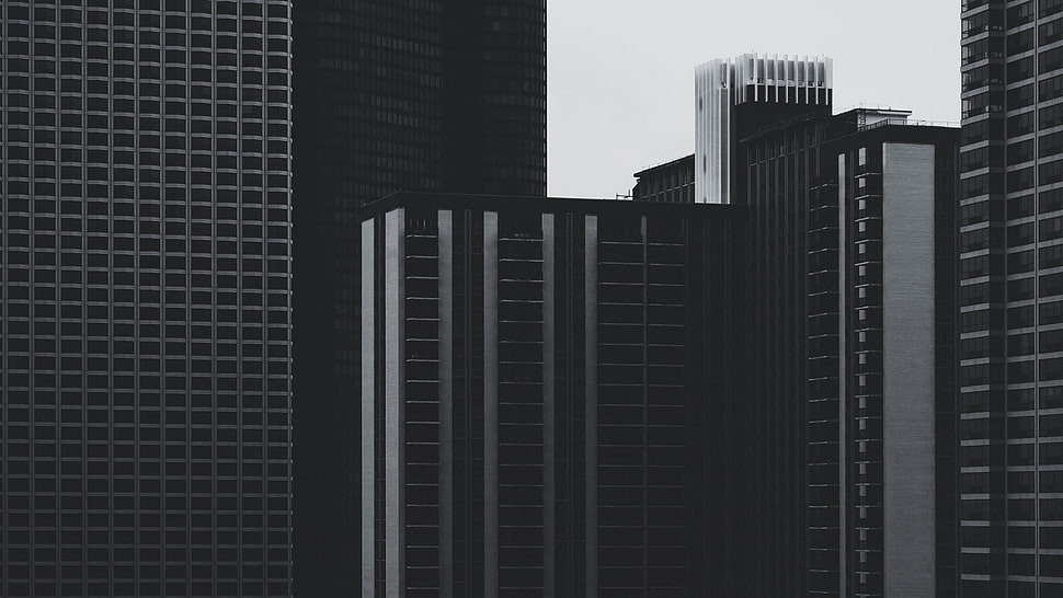 black high rise building, monochrome, architecture, building, skyscraper HD wallpaper