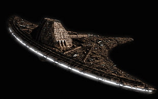brown space craft, spaceship, Stargate Universe, Destiny (spaceship), Stargate HD wallpaper