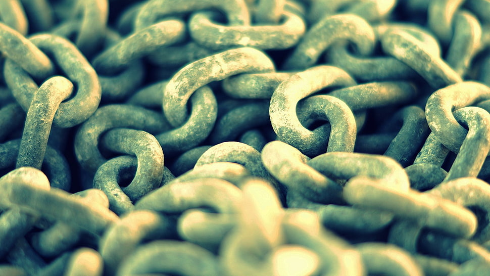 grey metal chains, chains, metal HD wallpaper