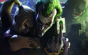 Joker and Harley Quinn digital wallpaper, Harley Quinn, Batman, Joker, DC Comics