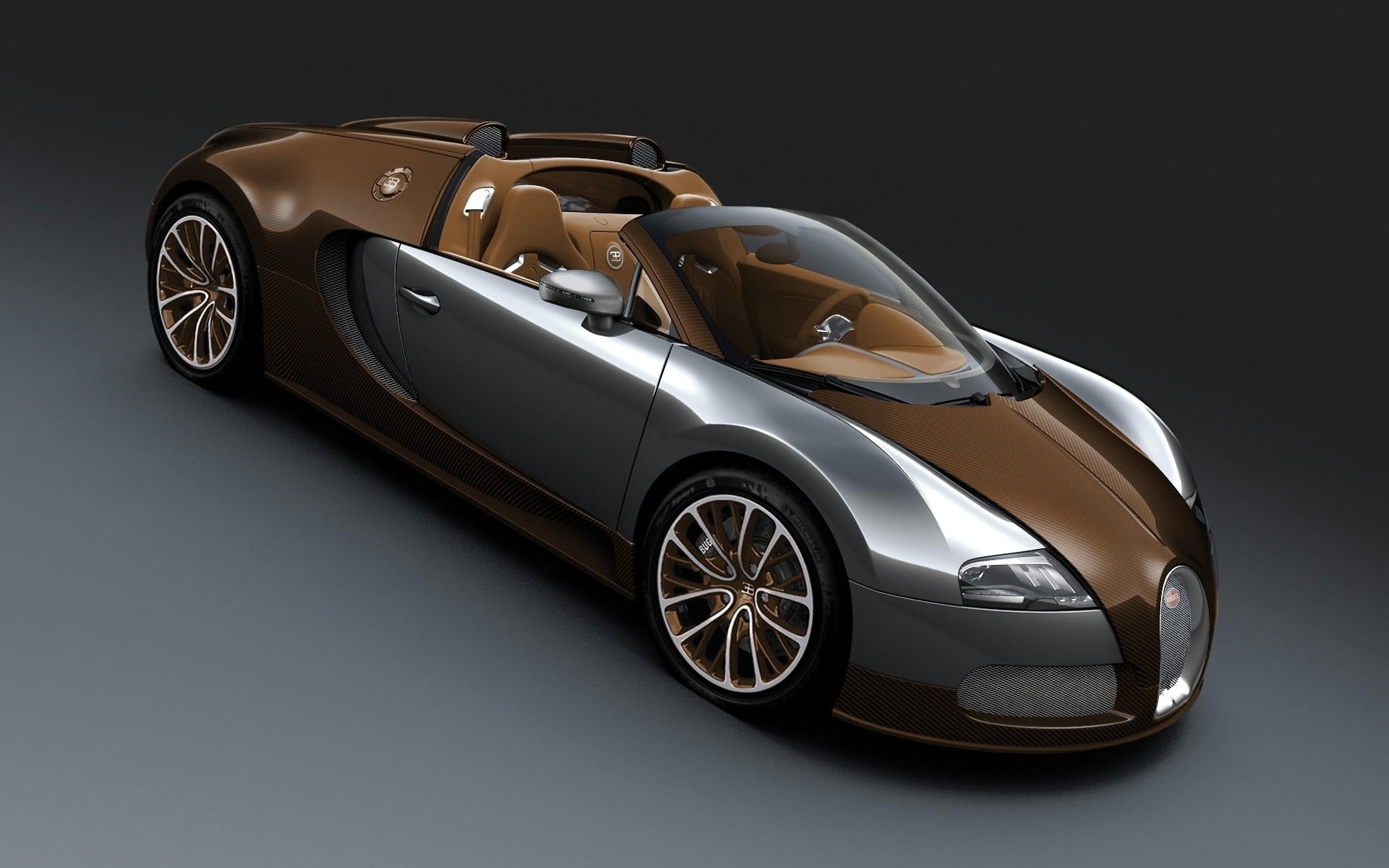 silver and brown Bugatti Veyron