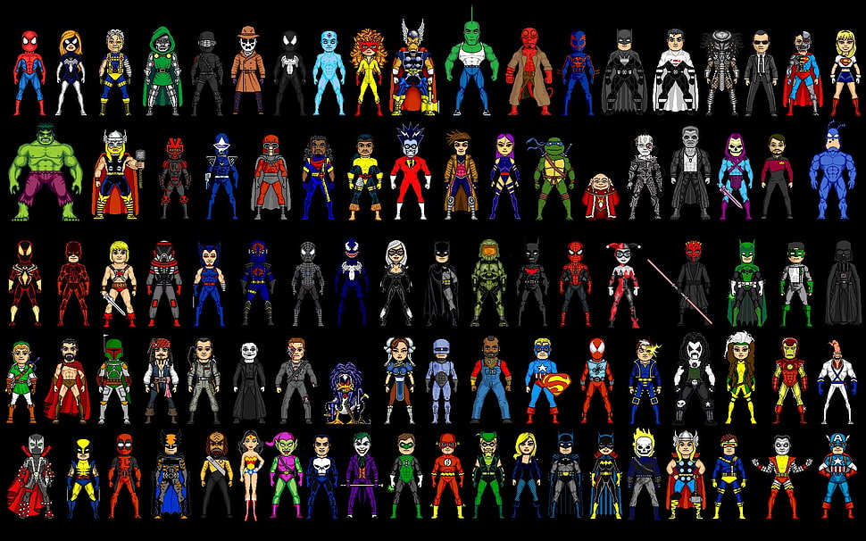 assorted heroes minifig collection HD wallpaper