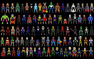 assorted heroes minifig collection